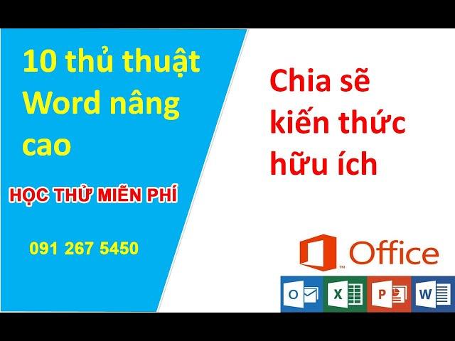 Thủ thuật Word nâng cao #7 Chèn số trang tự động, tiêu đề đầu và cuối trang