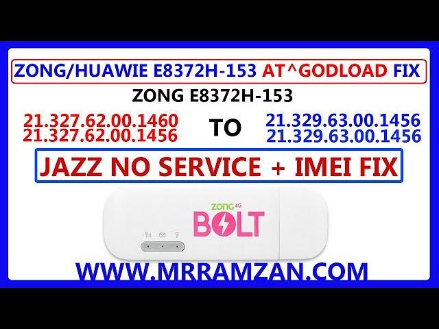 Zong E8372 E5573 at^godload Jazz no service Imei repair Fix all problems