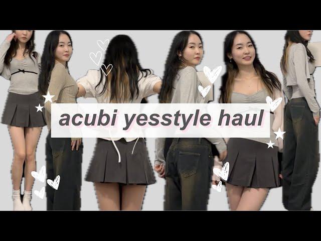  HUGE acubi yesstyle try-on haul | $150+ | pinterest inspired, lookbook, cute uni outfit ideas