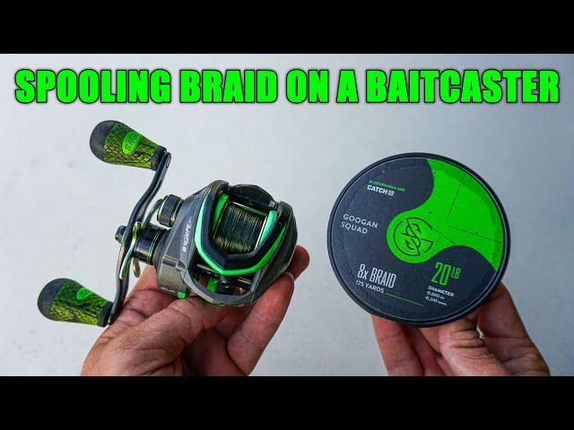 How to Spool BRAID on a BaitCaster - SIMPLE STEPS 2023