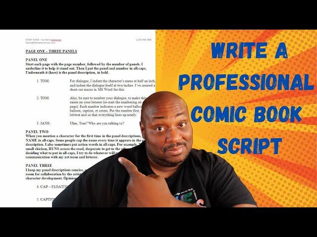 How to write a comic book script - Snooby Comics - Shannon Newby