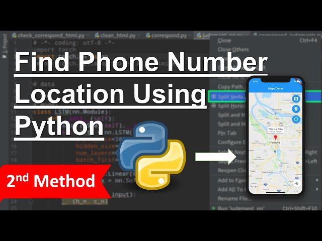 Python Project | How to track someone location with phone number - Google Map