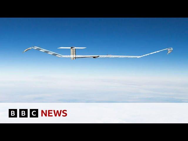 The solar-powered aircraft flying high in the atmosphere | BBC News