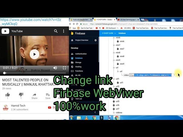 #2 How to Change Webview URL from FIrebase Realtime Database Change Webviewer Appybuilder&thinkable