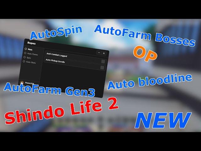 Shindo Life Script | AutoFarm Gen3 | AutoFarm Bosses | Inf Level | Auto Spin