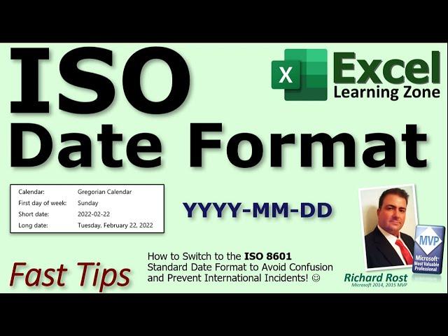 How to Switch Microsoft Excel to ISO 8601 Standard Date Format to Avoid Date Confusion YYYY-MM-DD