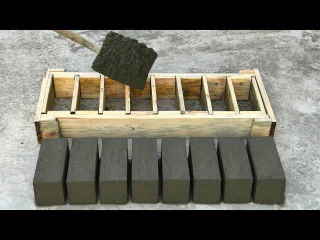 1 production time produces many cement bricks -  From 1 wooden mold