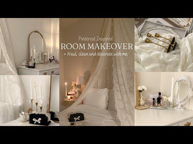 Pinterest Inspired Room & Vanity Makeover | Coquette Room + Hauls 