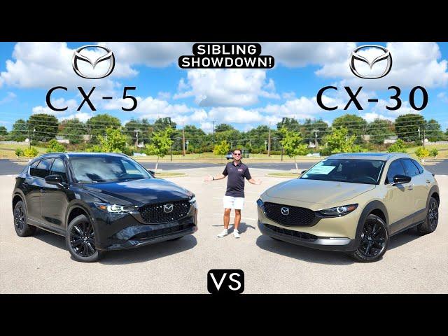 SIBLING RIVALS! -- 2024 Mazda CX-5 vs. 2024 Mazda CX-30: Comparison