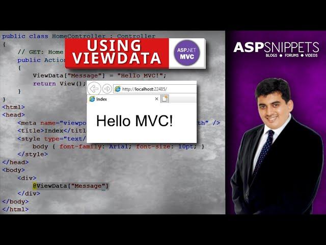 Using ViewData in ASP.Net MVC