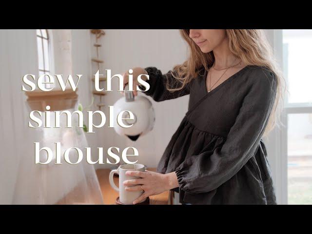 How To Sew A Flowy Blouse & The Easiest Gathering Trick!