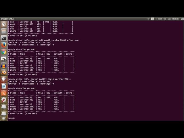How to use and use of mysql database in ubuntu or linux machine
