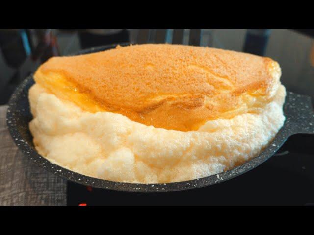 Very airy and fluffy omelet in a pan // Omelet without milk