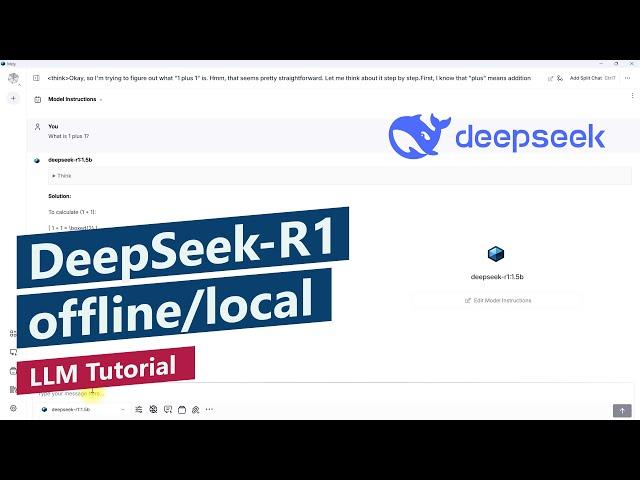 Use DeepSeek-R1 offline and free of charge – Install LLM locally – Simple tutorial for beginners