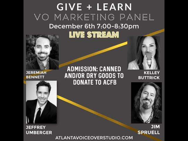 VOICE OVER MARKETING TIPS from #voiceover  Pros | Give + Learn Marketing Panel 2019 #vo