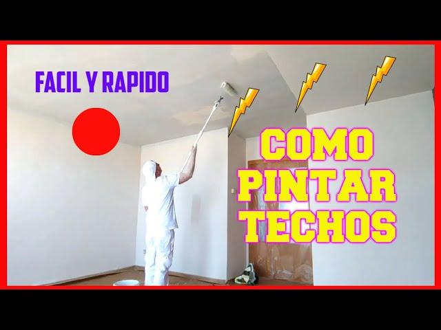 COMO PINTAR TECHOS CON RODILLO SIN SALPICAR Y SIN DEJAR MARCAS  tutorial pintar y COMO RECOTAR