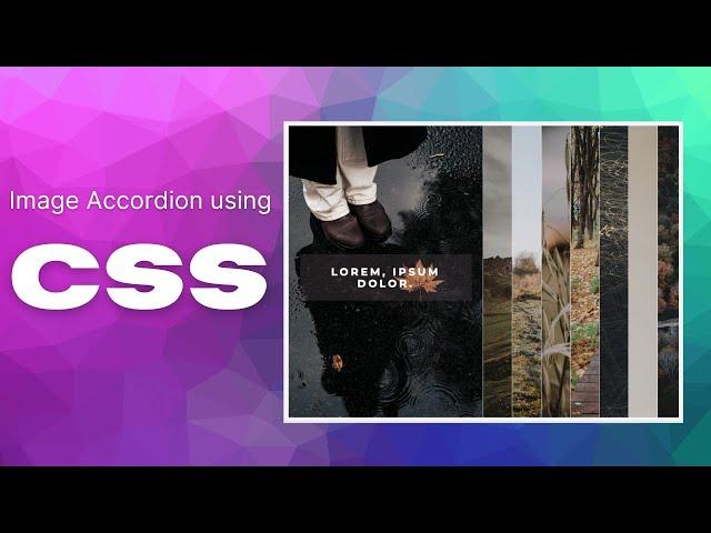 How to use image accordion using CSS (Speed Coding)