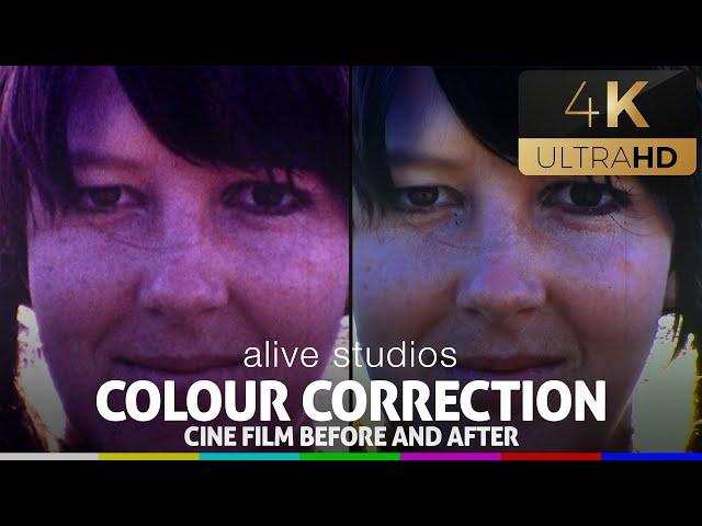 Cine Film Restoration: Side-by-Side Colour Correction - Before & After (remastered in 2024)