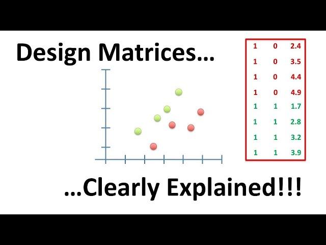 Design Matrices For Linear Models, Clearly Explained!!!