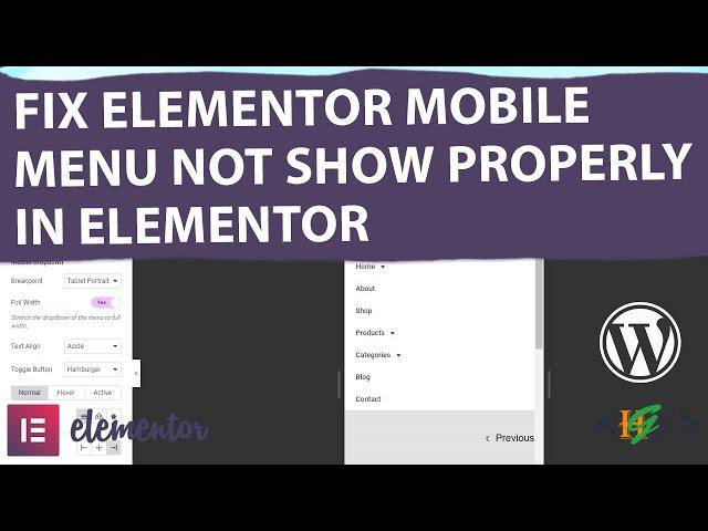 How to Fix Mobile Elementor Menu Not Show Properly When We Create Header From Start in WordPress