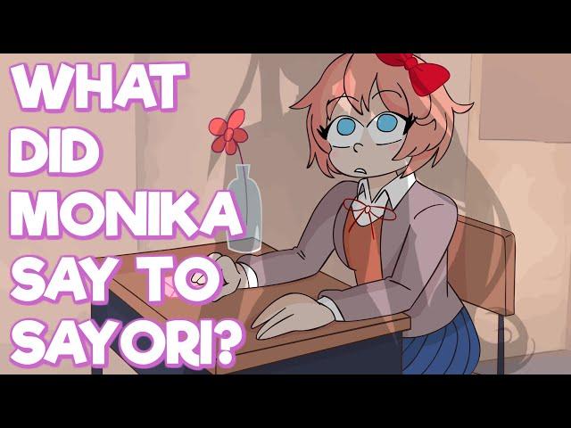 WHAT DID MONIKA SAY TO SAYORI? (Doki Doki Literature Club Plus Animation)