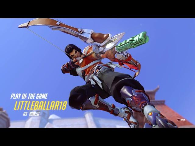 Overwatch:Comp Highlights POTG with Hanzo