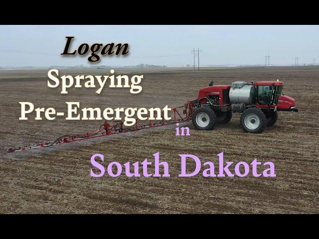 Logan Spraying Pre-Emergent on Soy Beans in South Dakota