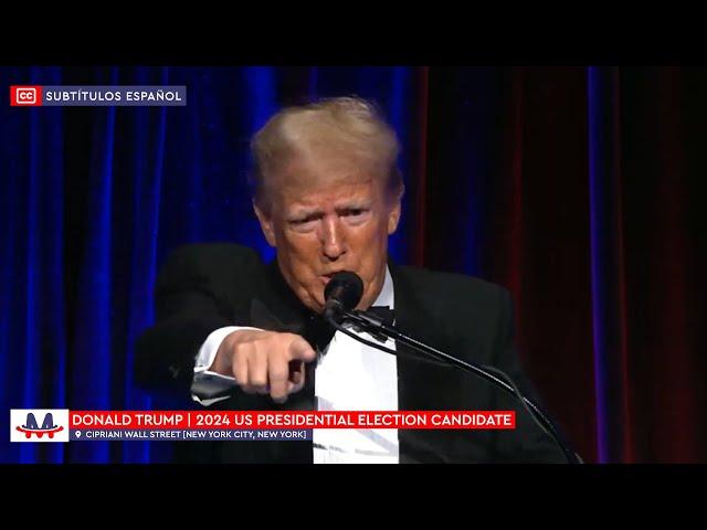  Donald Trump gives a 'MAGA' speech at the 2023 NYYRC Annual Gala [CC Subtitles]