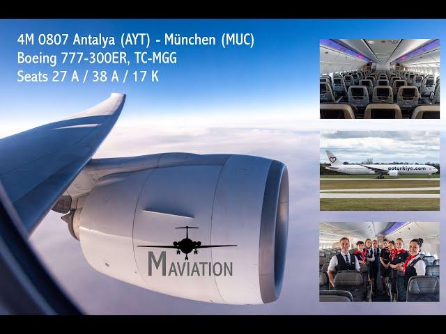 Mavi Gök Airlines, Boeing 777-300ER, Antalya (AYT) - Munich (MUC)