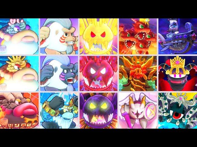 Kirby's Return to Dream Land Deluxe - All Bosses (No Damage + No Copy Ability)