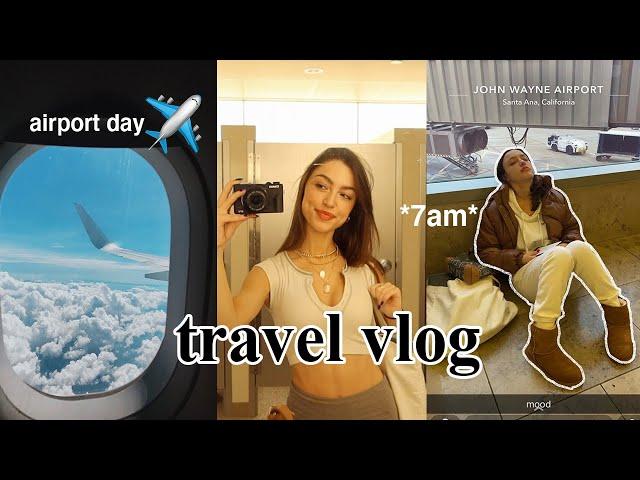 TRAVEL DAY VLOG ️ airport routine, missing my flight, etc...