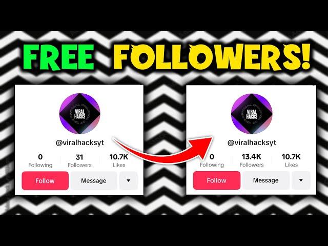 How to Get 1000 Free Tiktok Followers (Fast) - Increase Fans on TikTok in 2024 (New Trick)