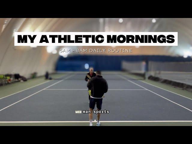 Athletic Mornings: Tired But Grinding! Early Tennis Practice