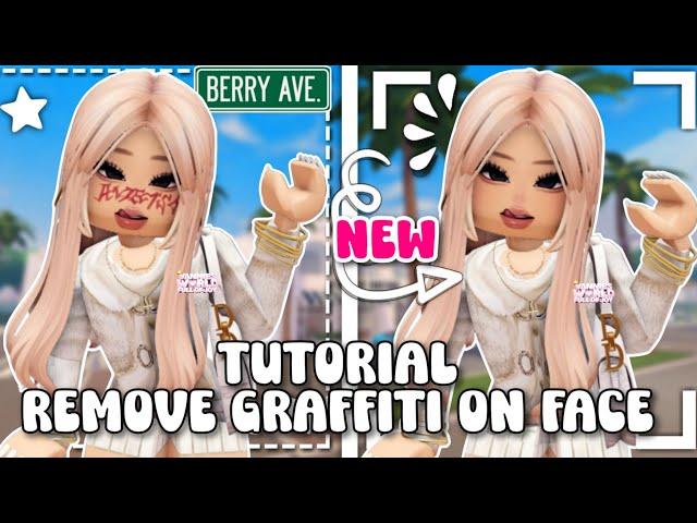 HOW TO **REMOVE GRAFFITI ON POPULAR FACE** TUTORIAL + CODES BERRY AVENUE 