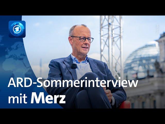 ARD-Sommerinterview mit Unionsfraktionschef Friedrich Merz