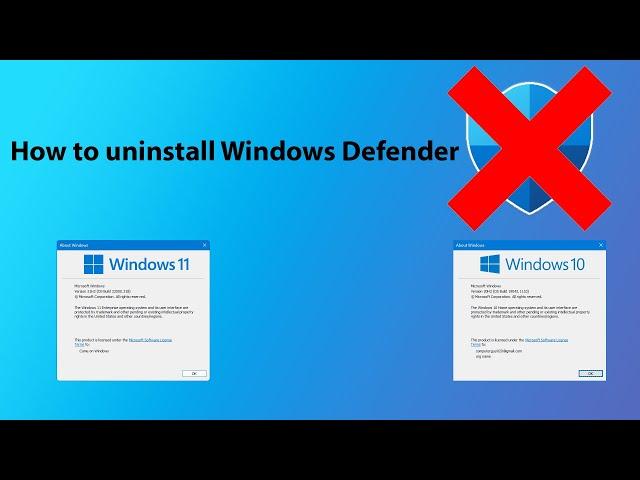 How to uninstall Windows Defender from Windows 10/11 (new faster method available)