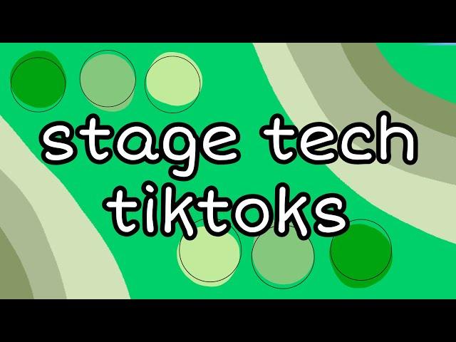 stage tech tiktok comp because gaff tape is holding it all together