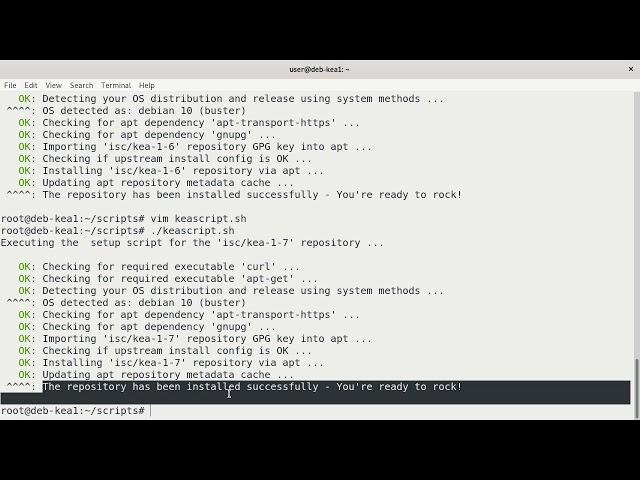 ISC Kea DHCP4 installation on Debian