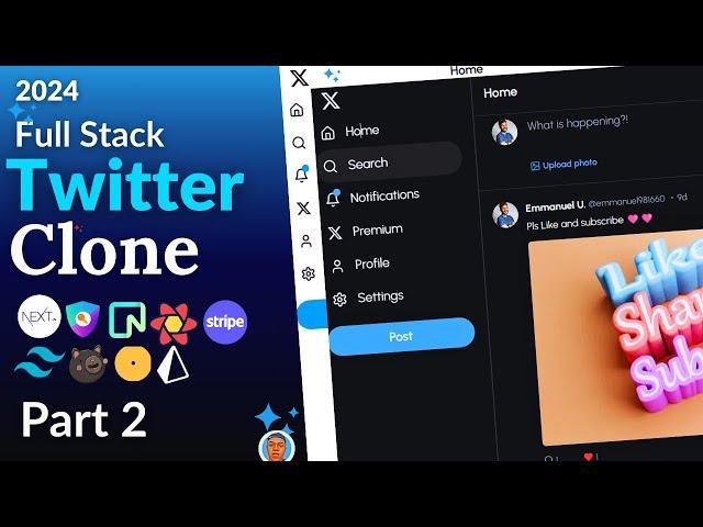 Build and Deploy: TWITTER Clone with Next, Auth, Prisma, Neon, Tailwind & Stripe (2024) | Part 2/2