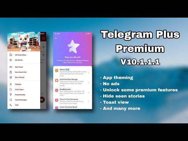 Telegram plus premium v10.1.1.1 full theming and features