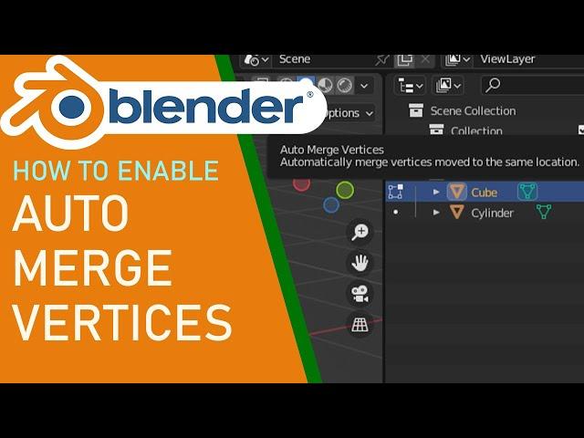 Blender how to enable auto merge vertices