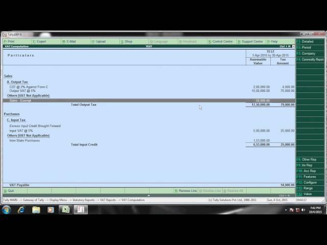 vat Adjustment journal entry in tally