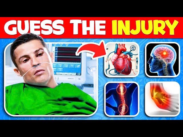 Who is CRYING? 🩸Comparison INJURY Moments of Football Player! Football Quiz | Ronaldo, Messi