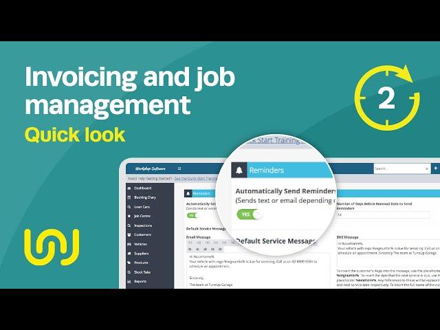 Invoicing and Job management - Quick Look