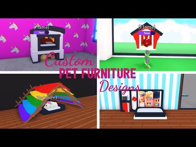 8 Custom PET FURNITURE Design Ideas & Building Hacks (Roblox Adopt me) Part Two | Its SugarCoffee