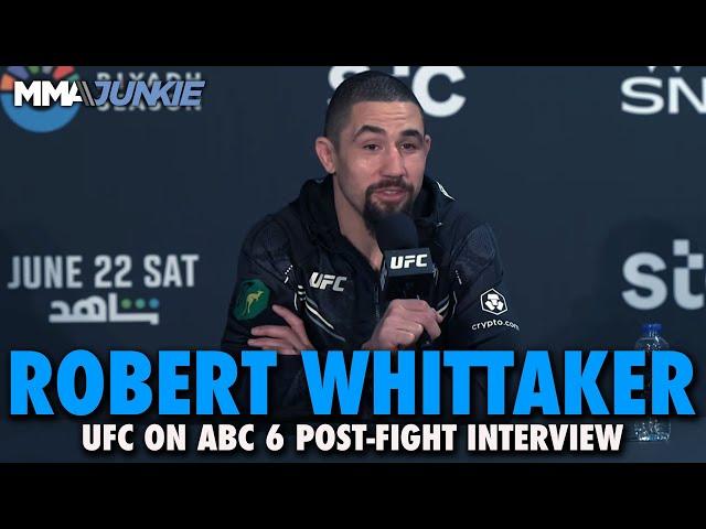 Robert Whittaker Down for Backup Role, Sean Strickland Next: 'I Only Fight the Best' | UFC on ABC 6