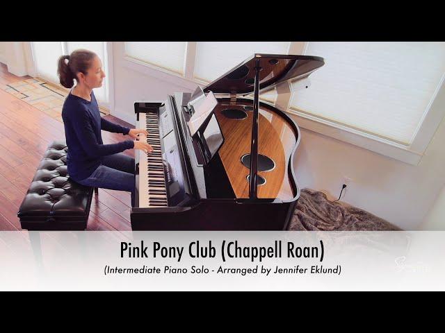 Pink Pony Club (Chappell Roan) Piano Sheet Music (Intermediate Version) Arranged by Jennifer Eklund