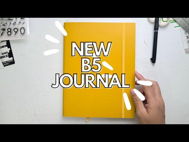 NEW B5 BULLET JOURNAL | Set up my NEW JOURNAL with me | Lemon Theme for JUNE