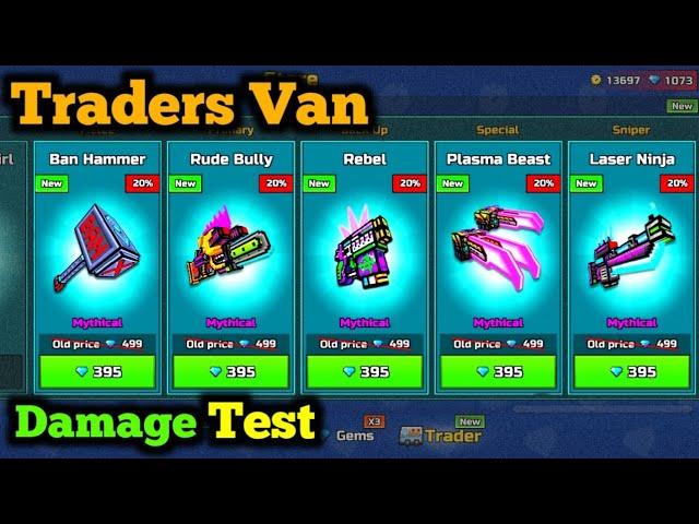 Traders Van Damage Test | Unique But Op? - Pixel Gun 3D