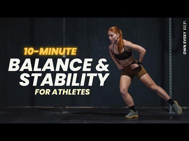 10 Min. Balancing + Stability For Runners & Athletes | Perform Better & Injury-Free (No Equipment)